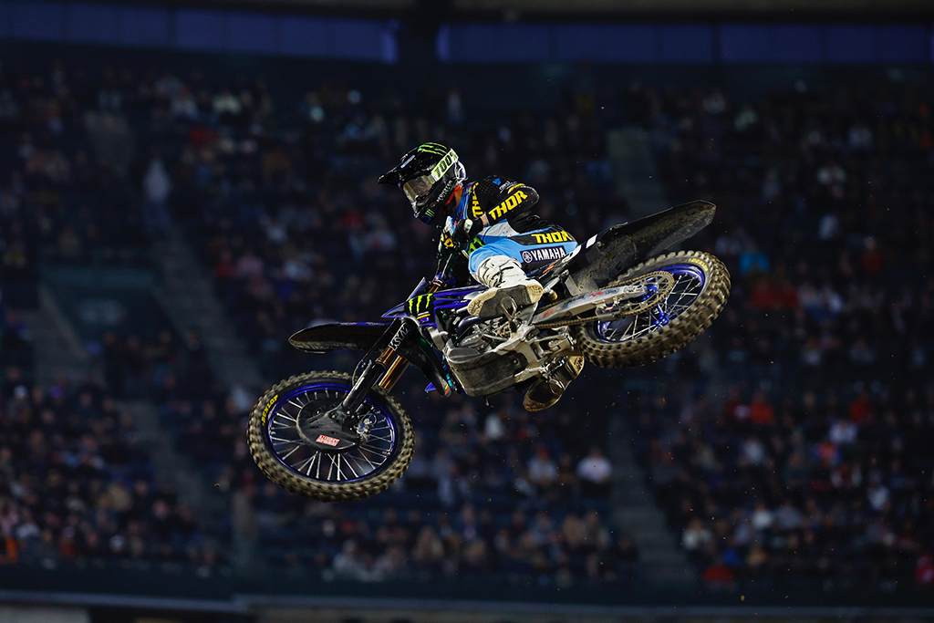 Monster Energy Yamaha Star Racing’s Jordon Smith got his 2024 250SX West title campaign off to a great start with a strong runner-up finish aboard the all-new YZ250F 