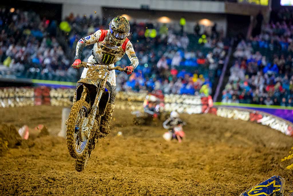 It was a thrilling conclusion to the 450SX mudder in Philadelphia, with Monster Energy Yamaha Star Racing’s Cooper Webb earning his third consecutive runner-up finish