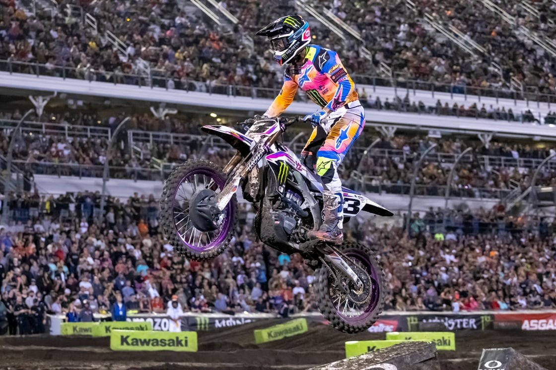 Monster Energy Yamaha Star Racing’s Eli Tomac took home a runner-up finish despite challenging conditions at Daytona Supercross