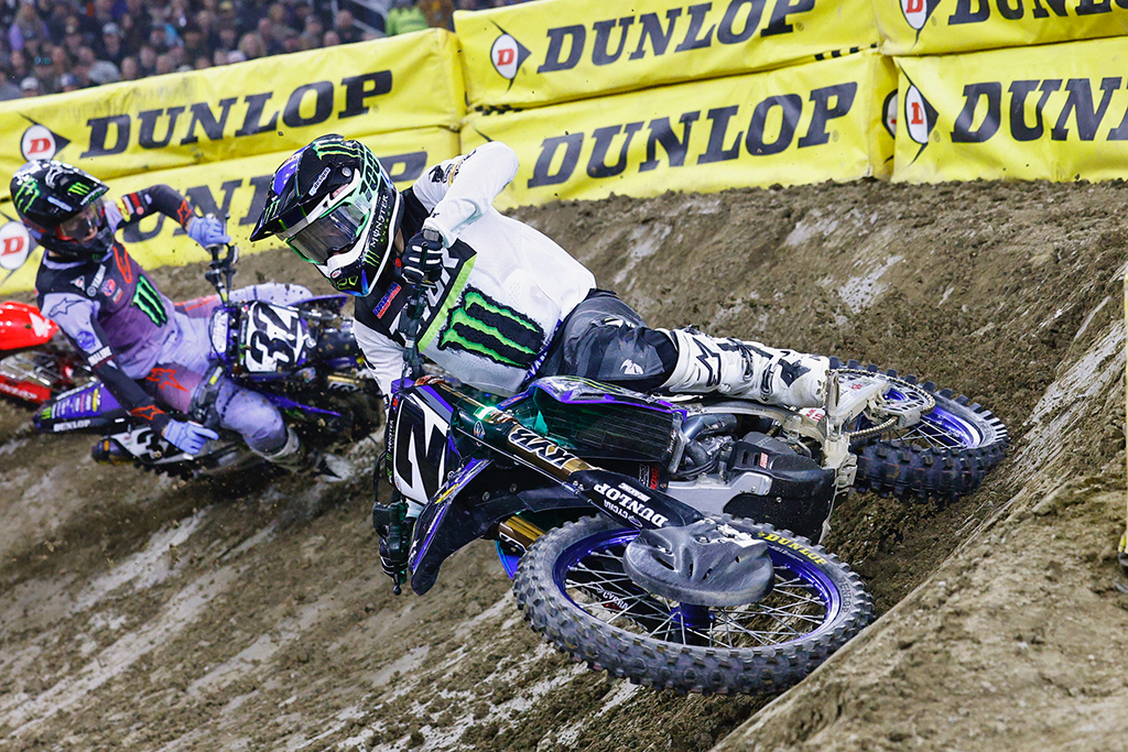 Monster Energy Yamaha Star Racing’s Cooper Webb overcame adversity to score a fourth-place finish at Detroit Supercross