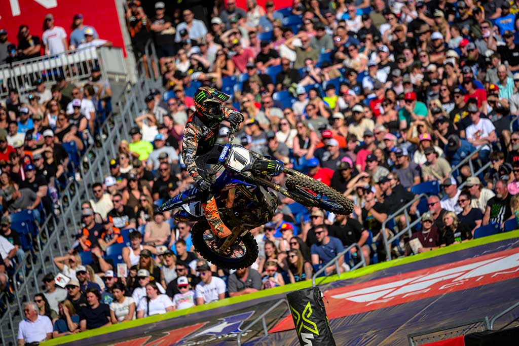 Momentum shifts back in Cooper Webb’s direction as the Monster Energy Yamaha Star Racing rider overcomes adversity to score a runner-up finish in Nashville