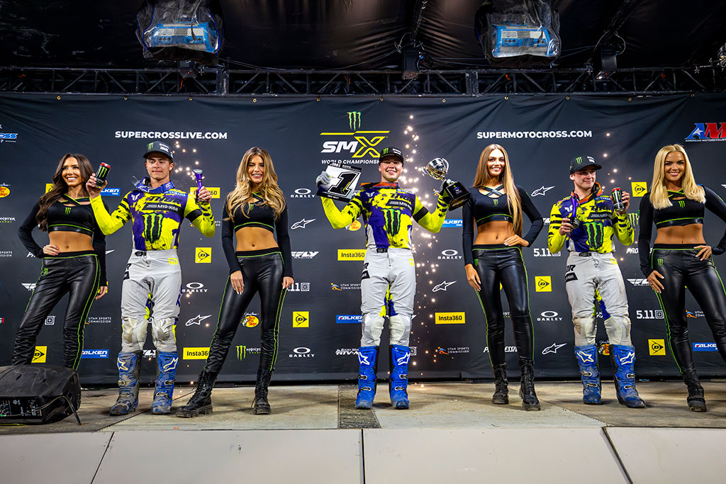 Kayden Minear scores a commanding victory with teammates Caden Dudney and Landen Gordon joining him on the podium at Angel Stadium