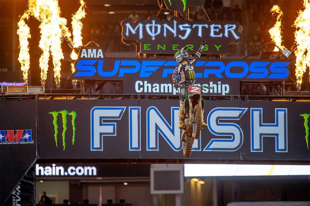 Monster Energy Yamaha Star Racing’s Cooper Webb’s reign at Arlington Supercross continues, Justin Cooper finishes just shy of the overall podium