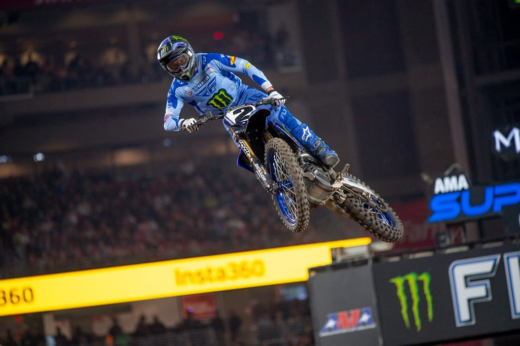 Monster Energy Yamaha Star Racing’s Cooper Webb and Eli Tomac score main event victories and finish second and fourth overall, respectively, at the Supercross Triple Crown in Arizona