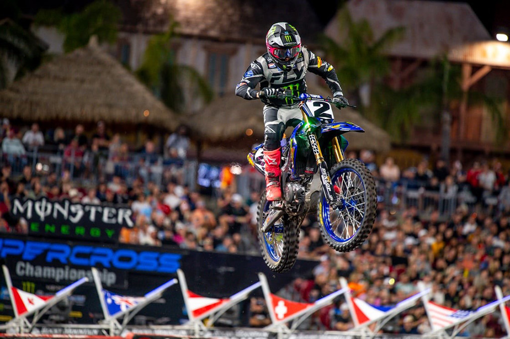 Monster Energy Yamaha Star Racing’s Cooper Webb gains ground in the 450SX Championship with a second-place finish at Tampa Supercross