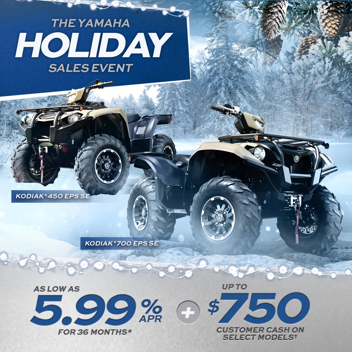 LET'S RIDE ATV - AS LOW AS 5.99% APR FOR 36 MONTHS PLUS UP TO $1,250 CUSTOMER CASH ON SELECT MODELS