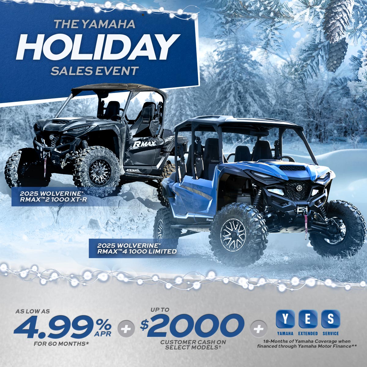 LET'S RIDE SxS COMBO - 0% APR FOR 60 MONTHS OR UP TO $3,000 CUSTOMER CASH ON SELECT MODELS