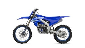 blue motorcycle on white background